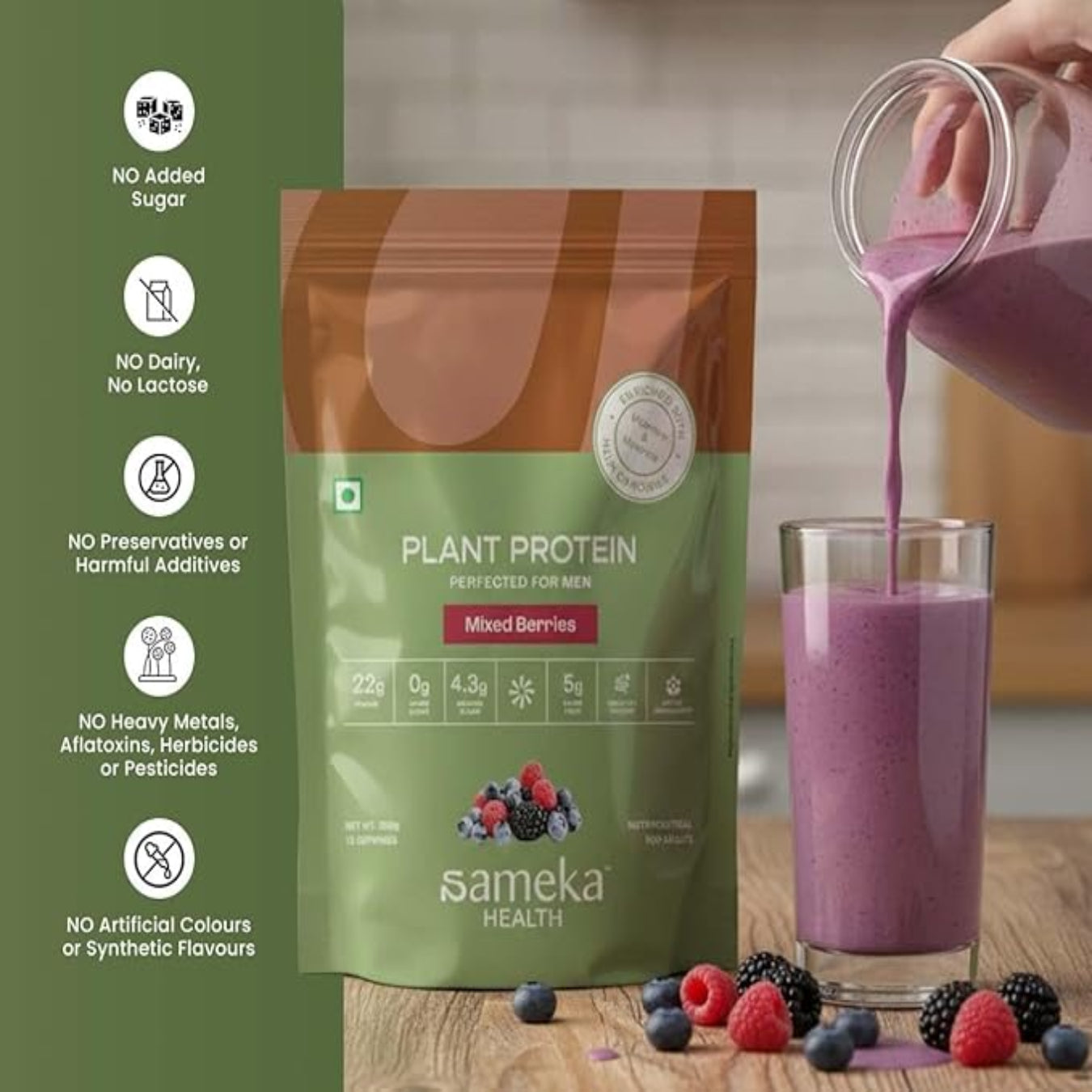Plant Protein for Men- Mixed Berries (500g)