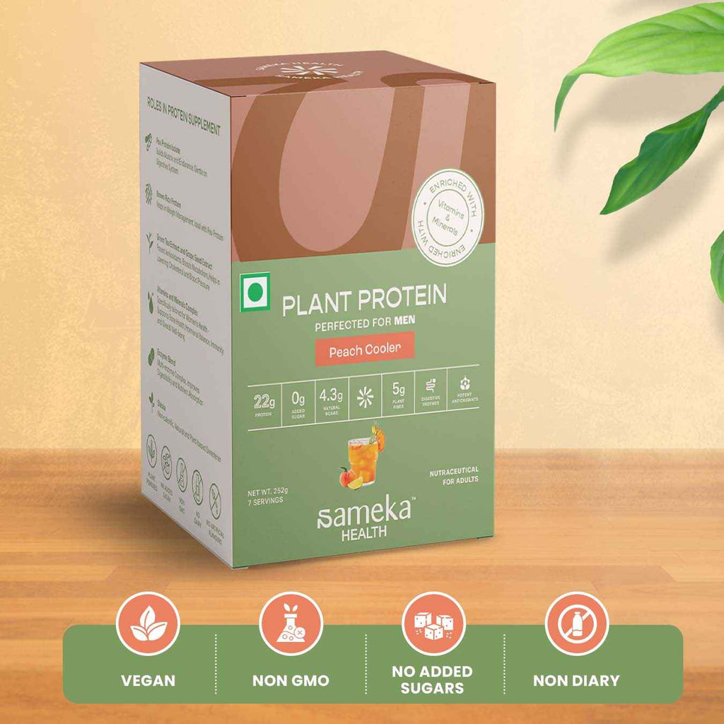 Plant Protein for Men- Peach Cooler (Sachets x 7)