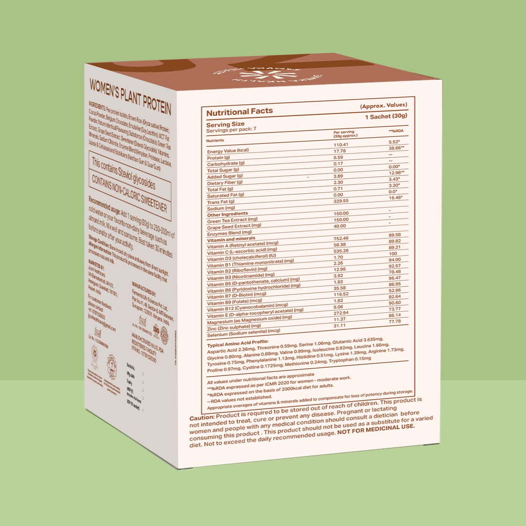 Plant Protein for Women- Peach Cooler (Sachets x 7)