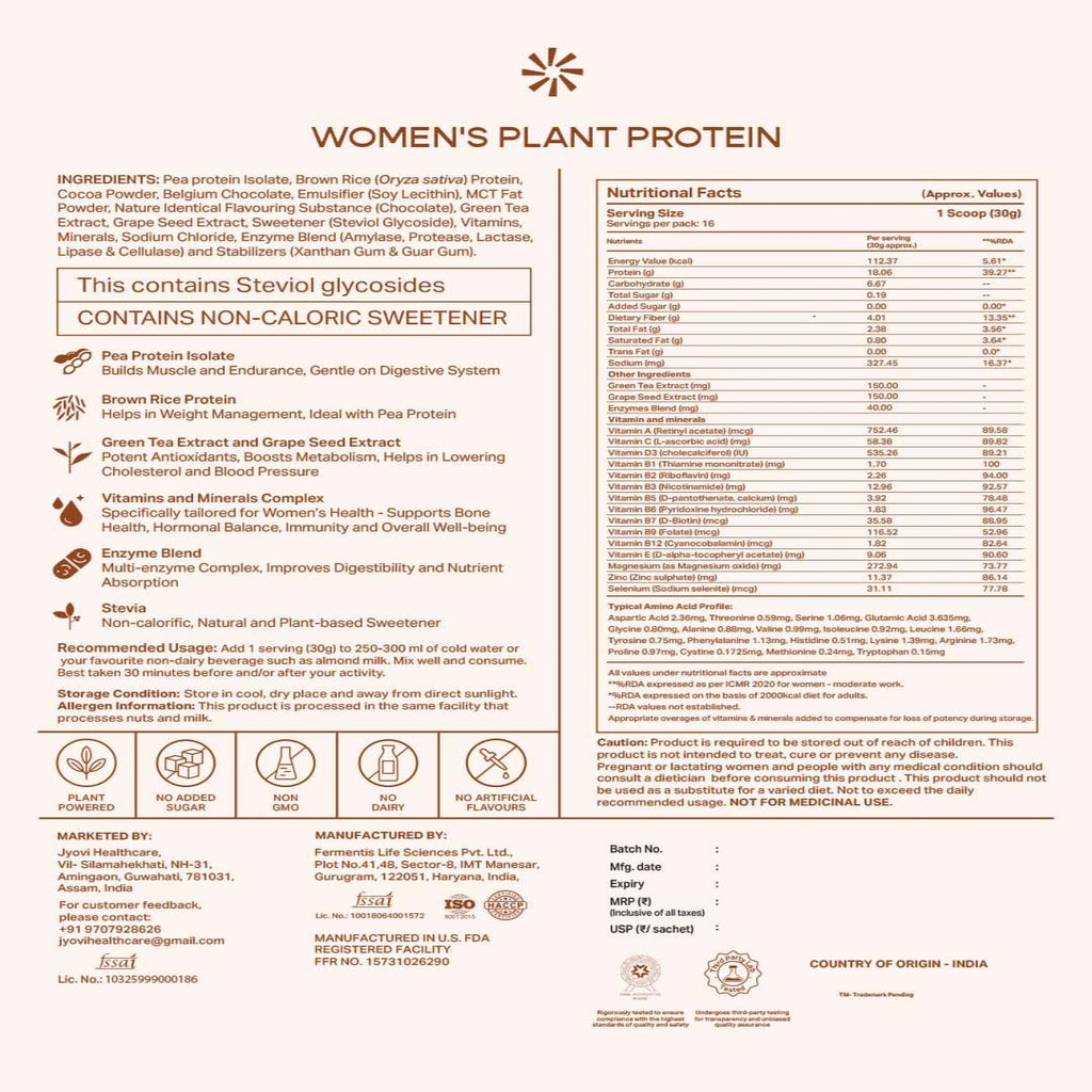 Plant Protein for Women-Dark Chocolate (500g)