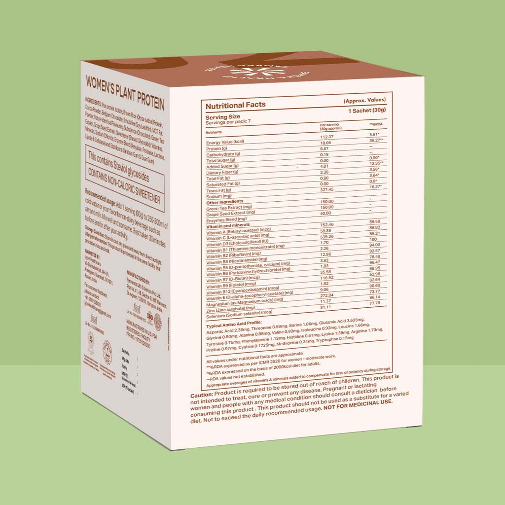 Plant Protein for Women- Dark Chocolate (Sachets x 7)