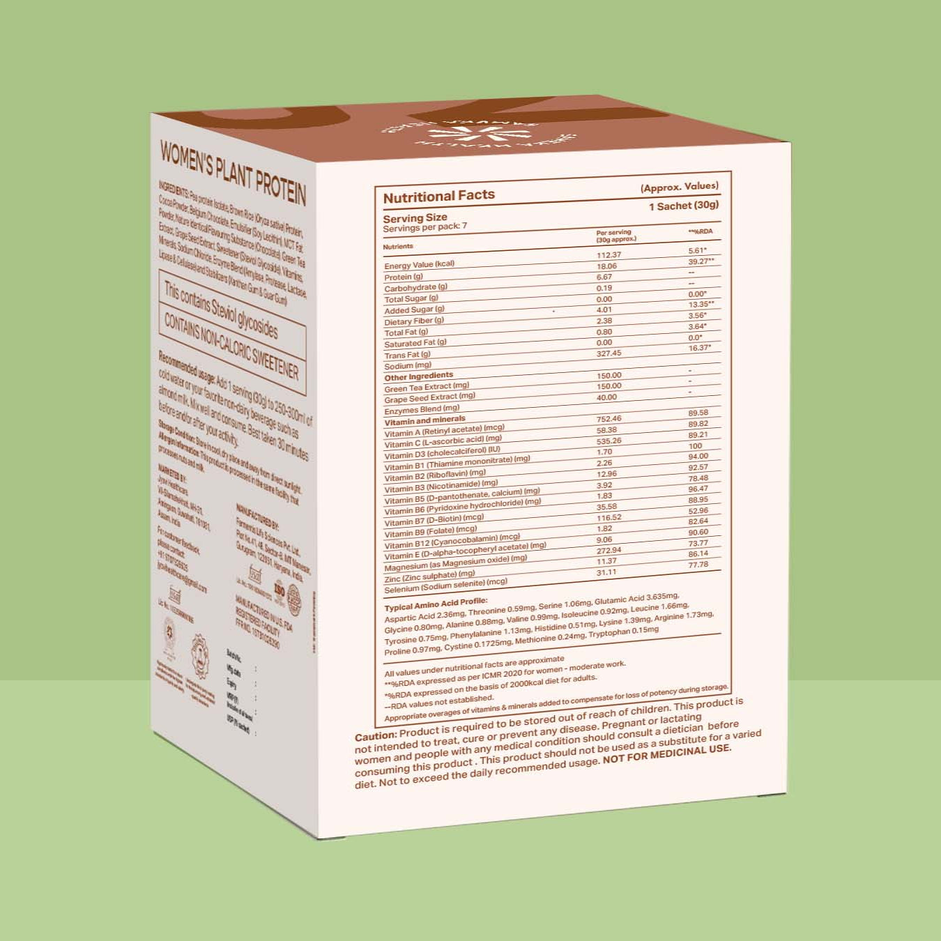 Plant Protein for Women- Dark Chocolate (Sachets x 7)