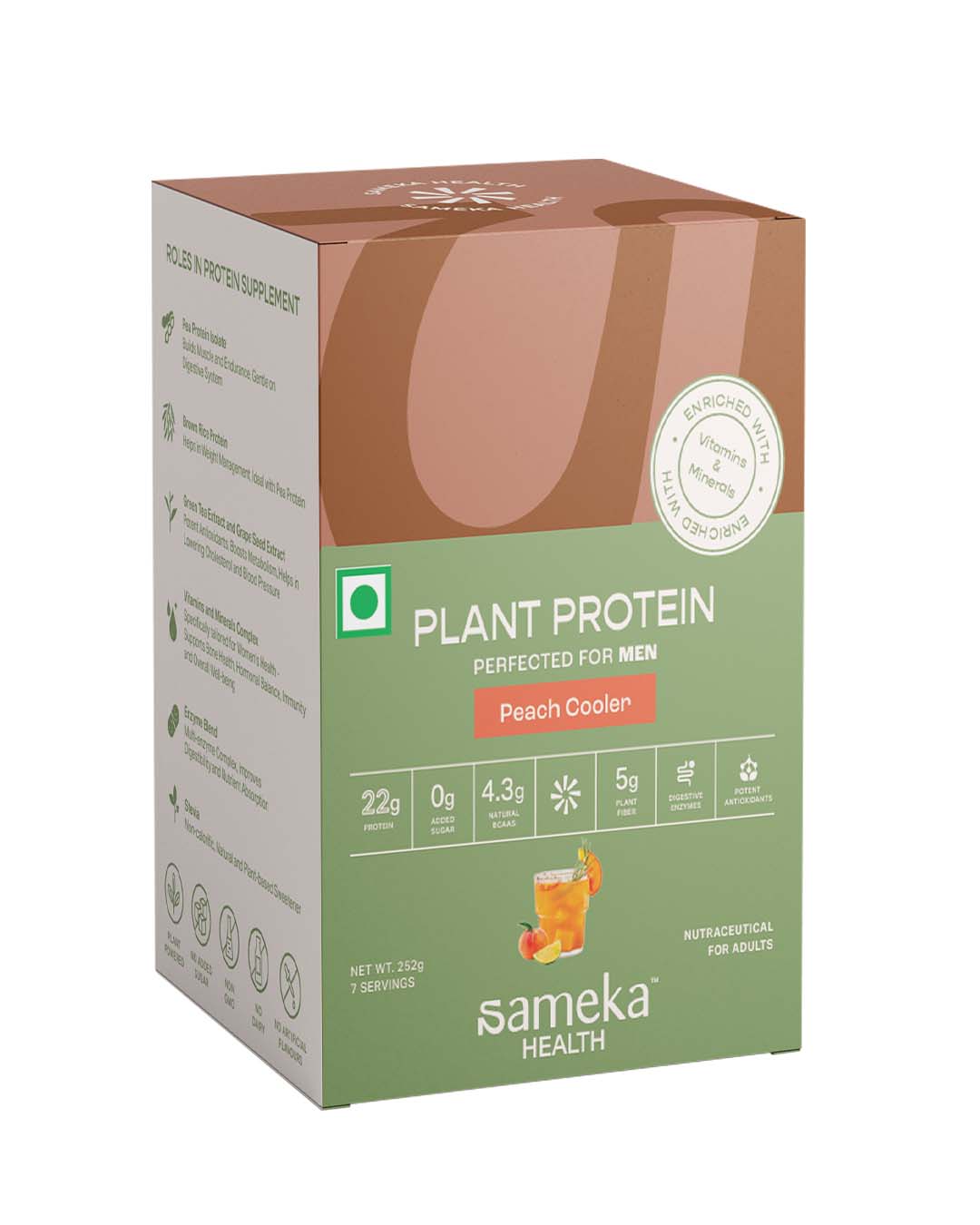 Plant Protein for Men- Peach Cooler